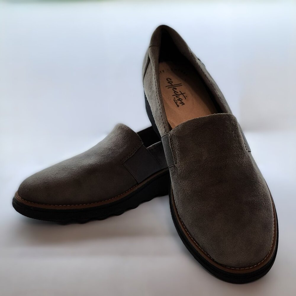 Sharon Dolley Grey Suede Loafers